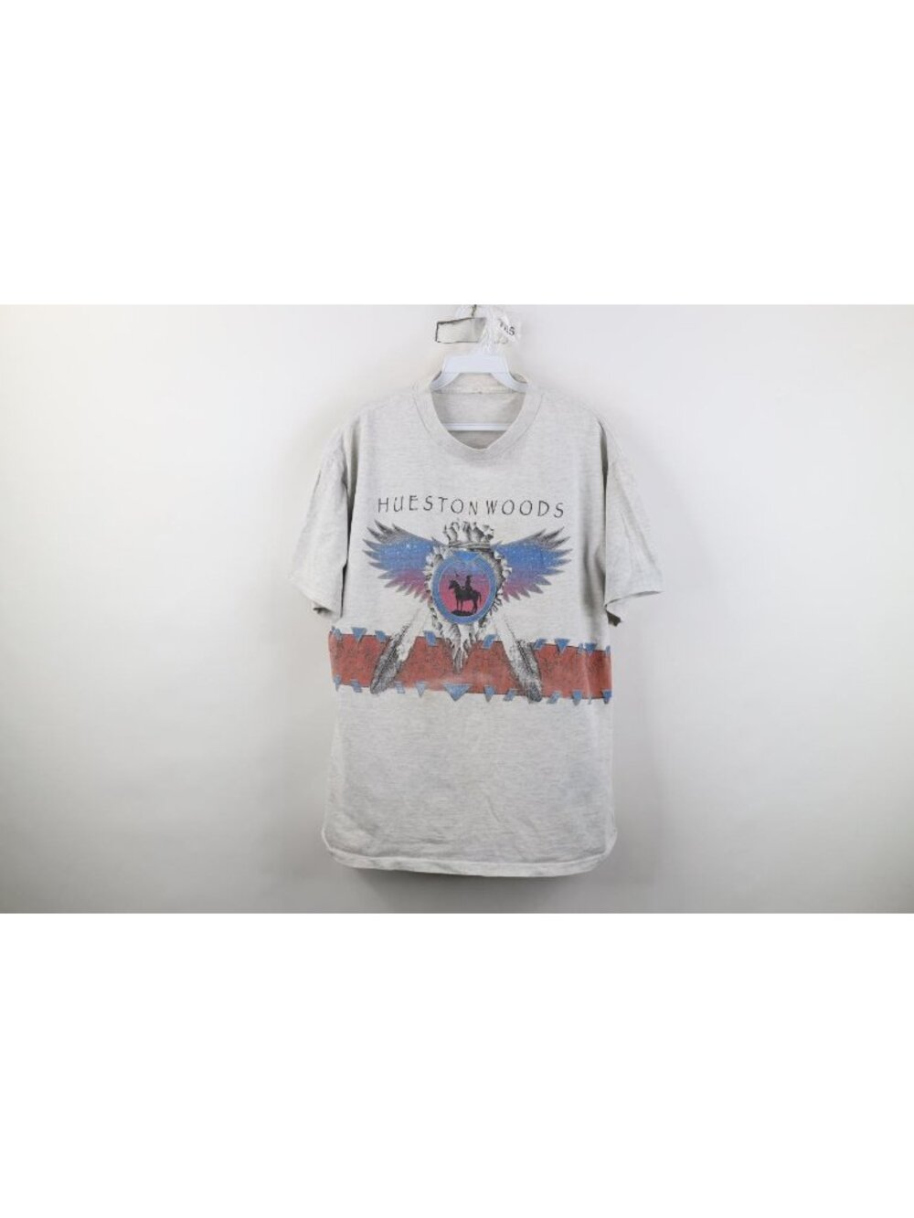 Vintage 90s Streetwear Mens Large Distressed Hueston Woods Arrow Head T-Shirt